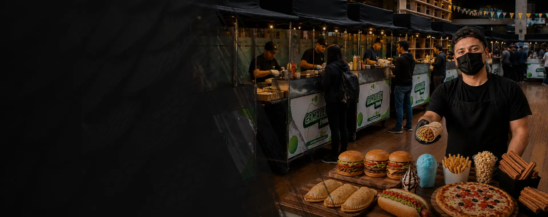 Carritos Camaleón realizando un evento gastronómico